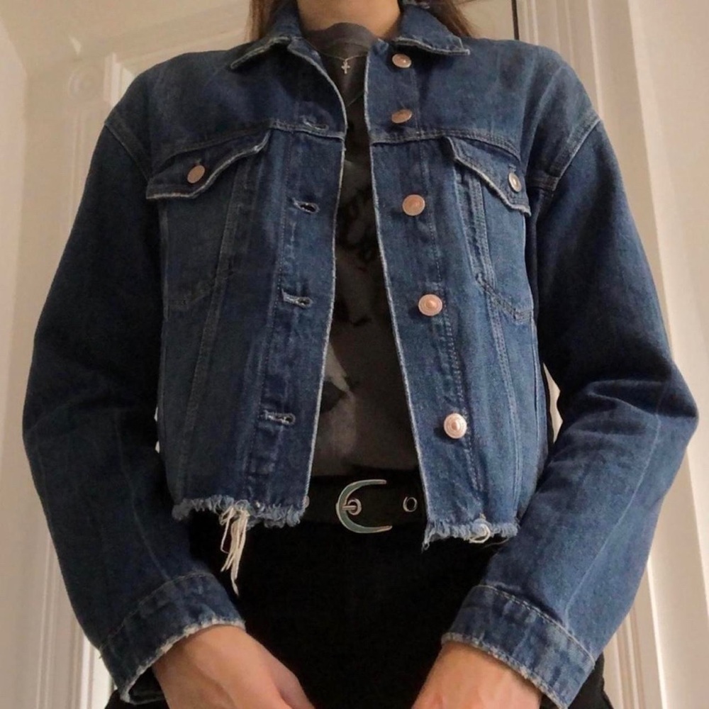 Zara Cropped Denim Jacket - Picture 5 of 5